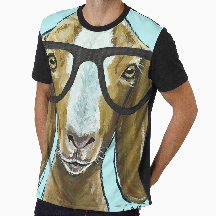 Goat with Glasses Art by leekellerart