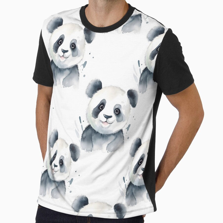 Cute Kawaii Panda Pattern Blue and Green Tones by ClairesPatterns