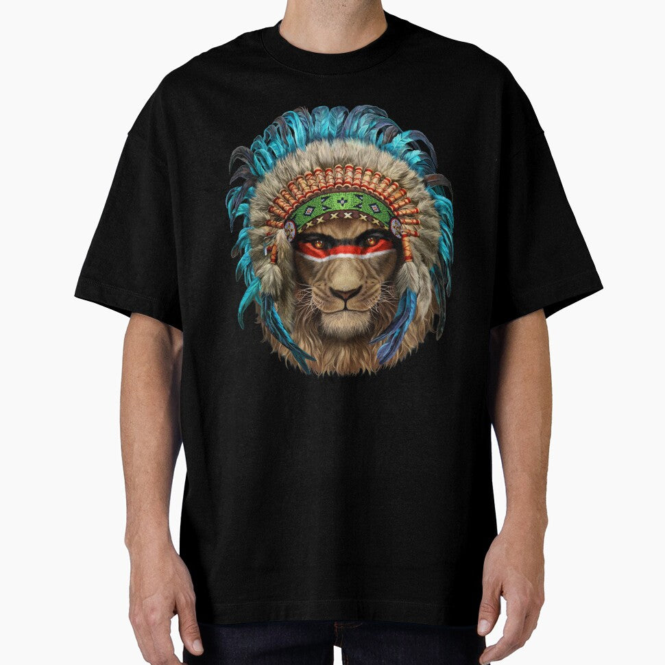Alpha Lion in Native Indian War Headdress by Fox-Republic