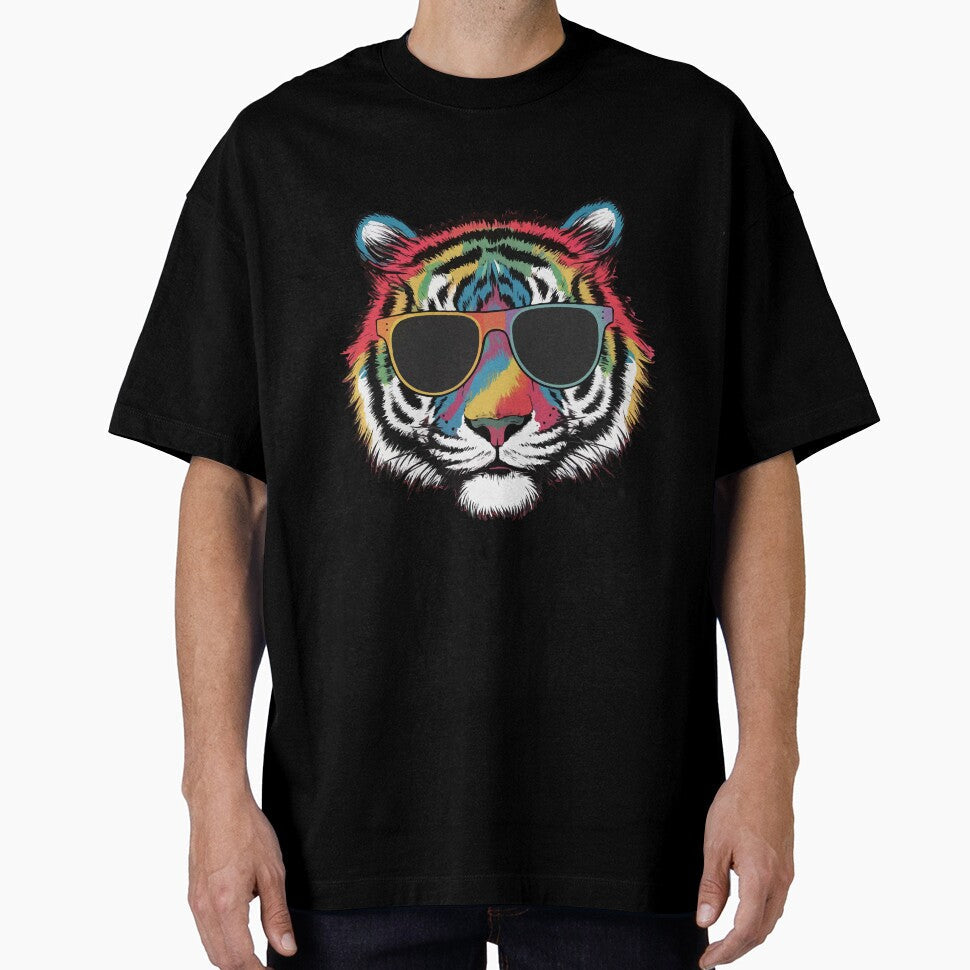Colorful Tiger Face Tiger Head Wild Cat Men Women Tiger Lover - by PurpleLoveStore