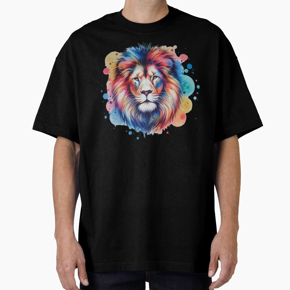A lion with a colorful background. by Marcoshop10