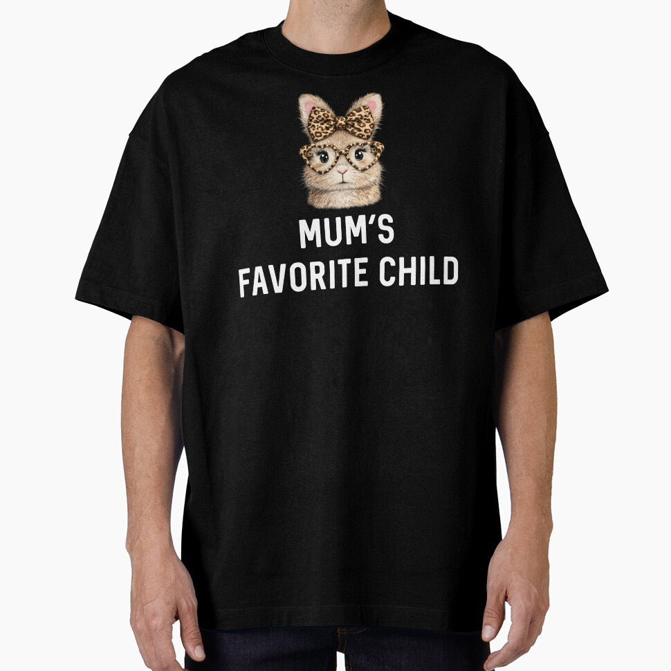 Mum's Favorite Child Rabbit Mother's Day UK Sassy Leopard Print Easter Bunny Gift Rabbits Lover Birthday by DogLover332