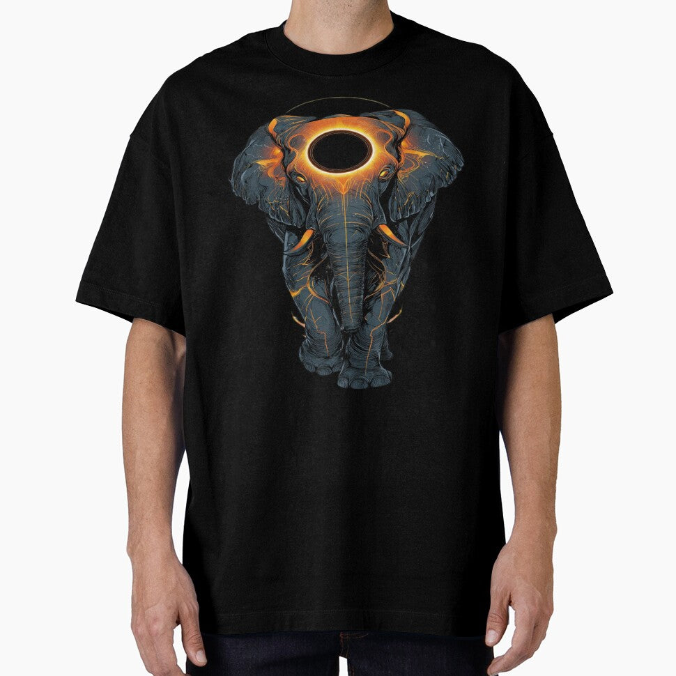 Cosmic Black Hole Elephant Psychedelic Art illustration by DailySparks