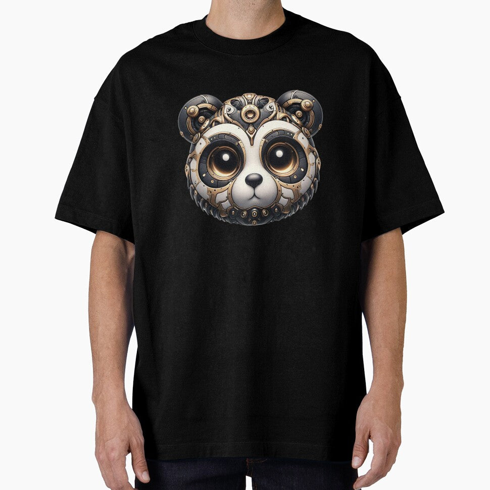 Mechanical Panda Steampunk Futuristic Kawaii by FlavaVerda
