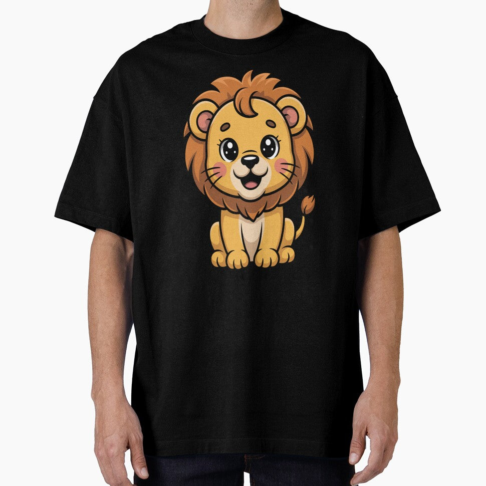 Cute Baby Lion Kawaii Cartoon – Adorable Lion Mascot Illustration by ShellyMcCarthy