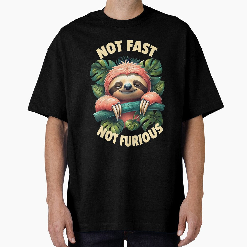 Cute Sloth Not Fast Not Furious Funny by JerdbordinShop