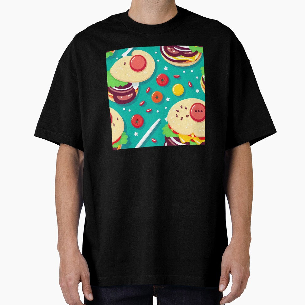 Delicious Burger Food Abstract Pattern by Artilize