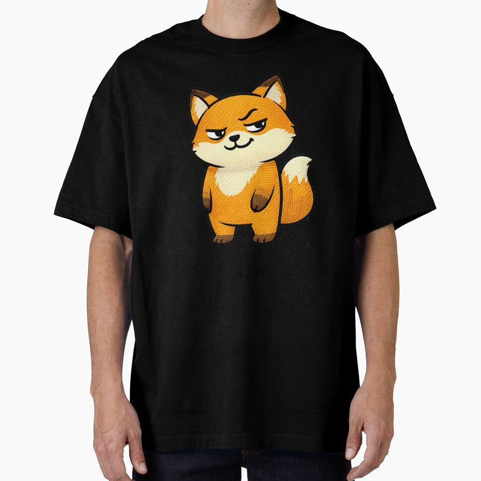 Mischievous Fox Meme – Cute Kawaii Sly Fox Embroidered Patch Style by ColorSplash123