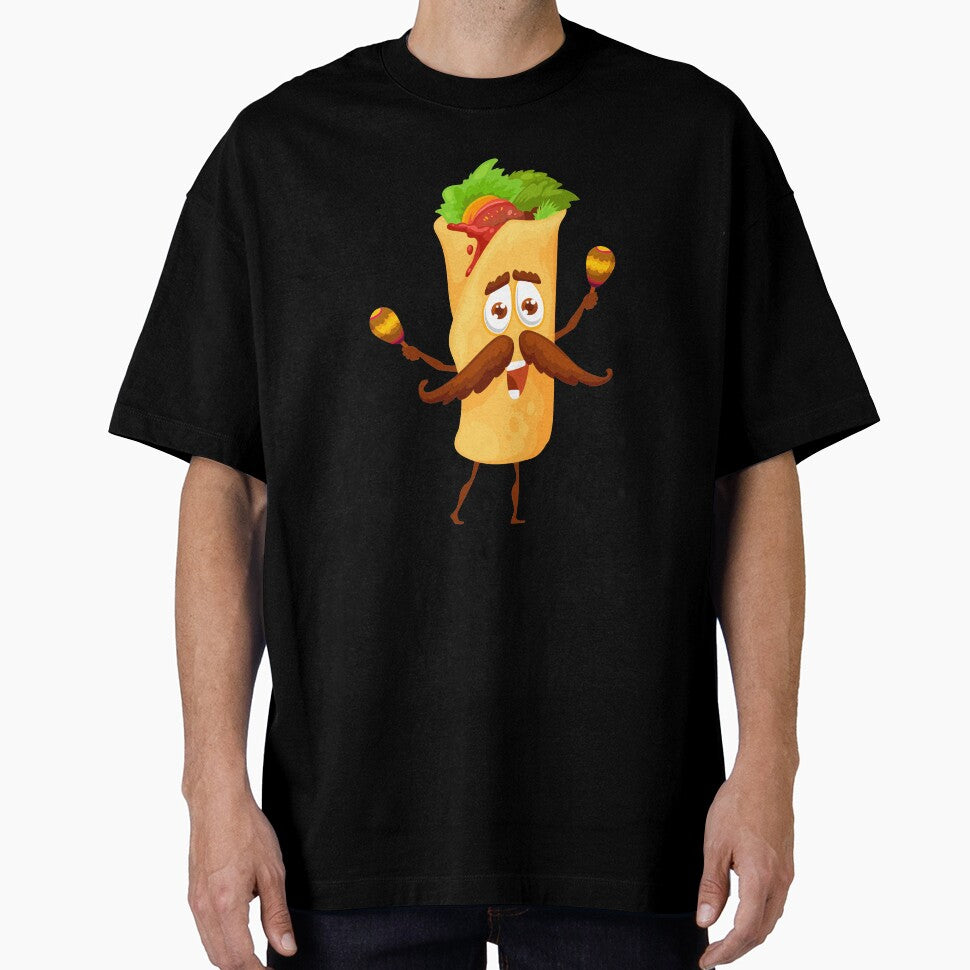 Funny Taco Character With Mustache by RanoStore
