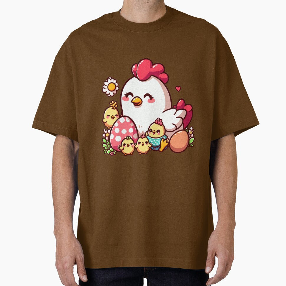 Adorable Chicken Mommy and Chicks - Cute by Shtex