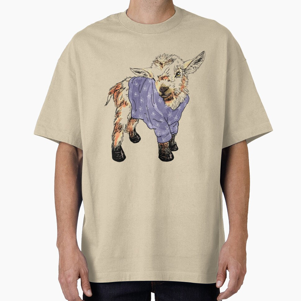 Baby goat in a sweater by Gigglingshay
