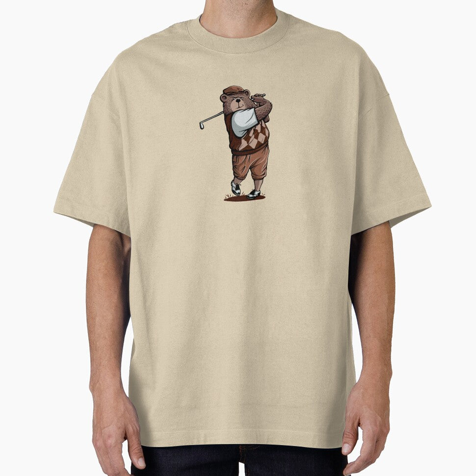 Bear playing golf by zarmar