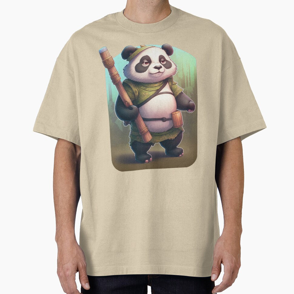Traveling Panda with a Bamboo Stick by MorningPanda