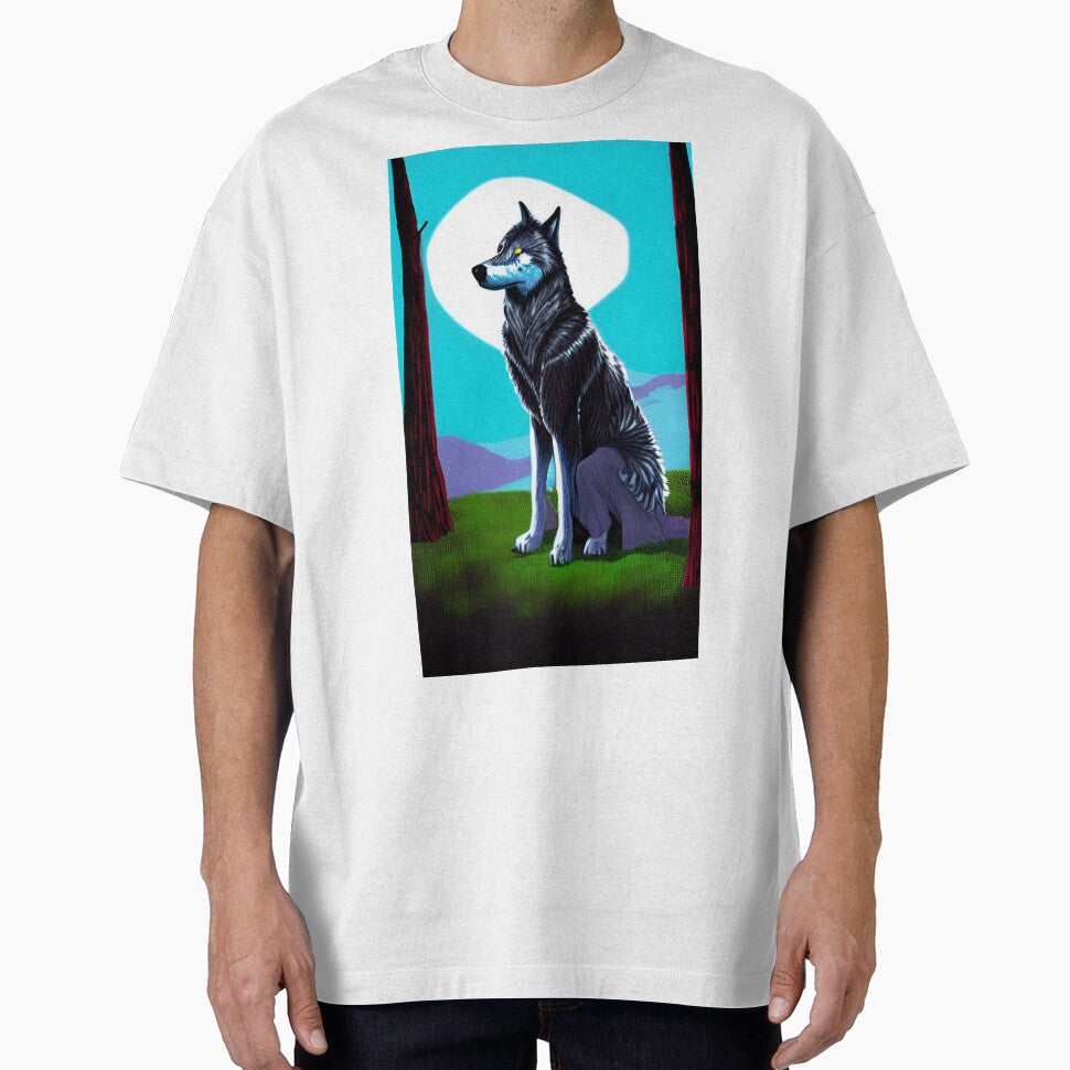 Dark Forest Wolf In The Moonlight by KishShop