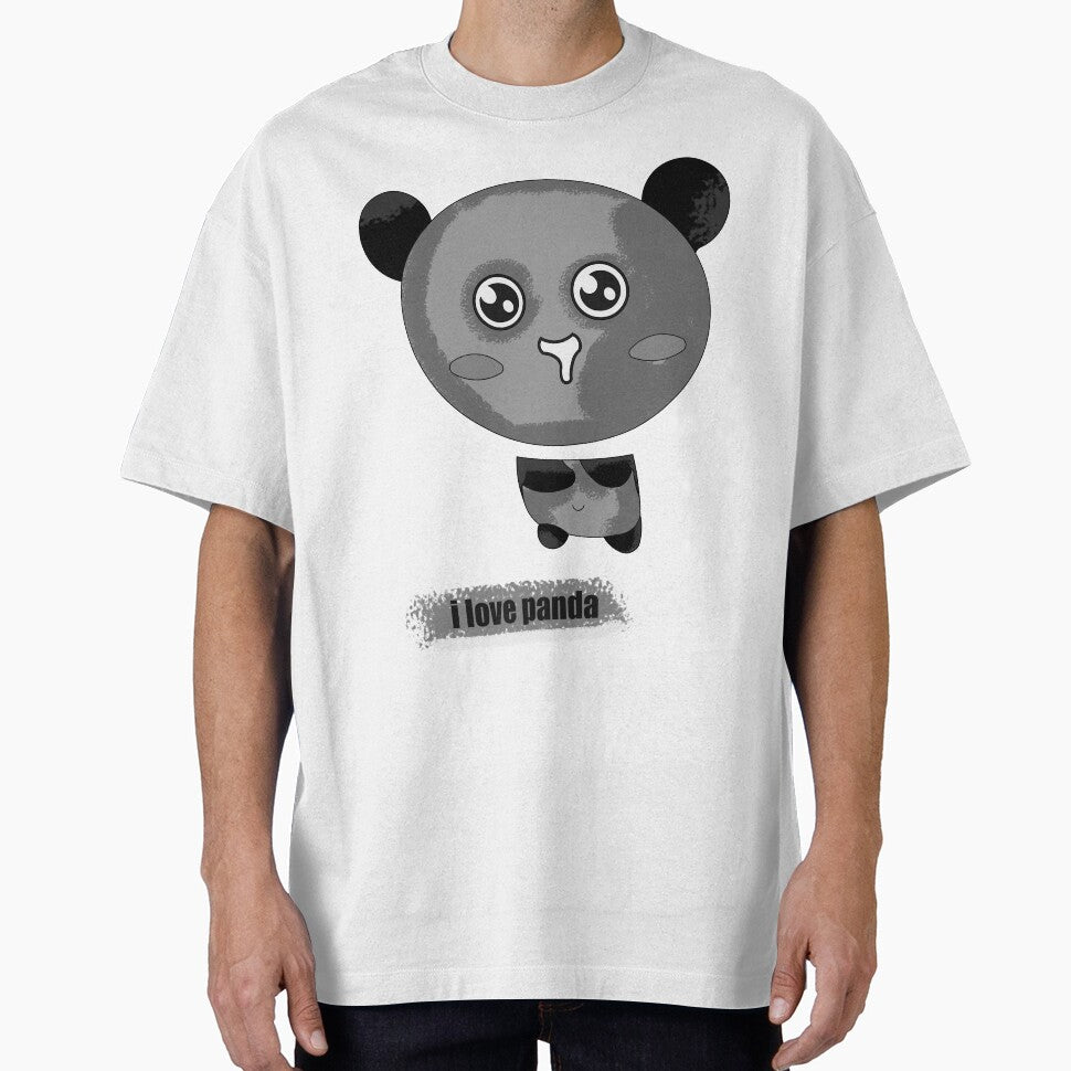 i love panda t black and white  -shirts by fowzi shokri