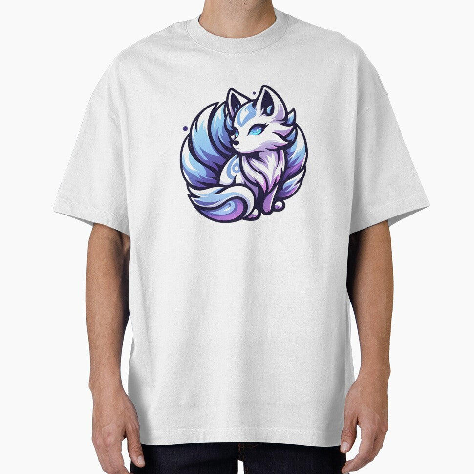 Arctic Kitsune Fox – Cute Ice Spirit Fox Illustration by Dyan4