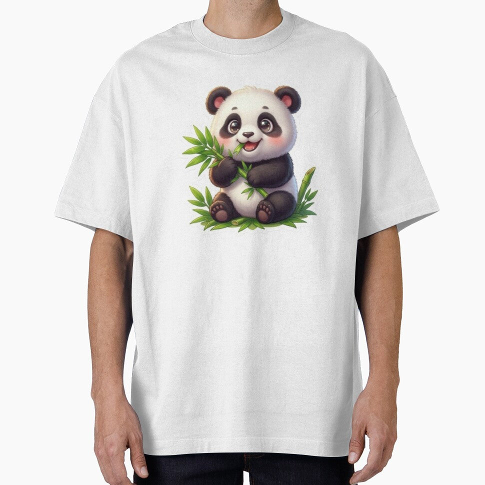 Cute Panda Eating Bamboo Kawaii 3D Sticker by MiniPrintMagic