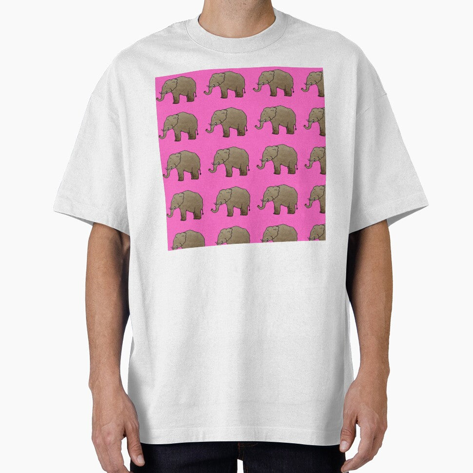 Elephant on pink background by happytraveller1