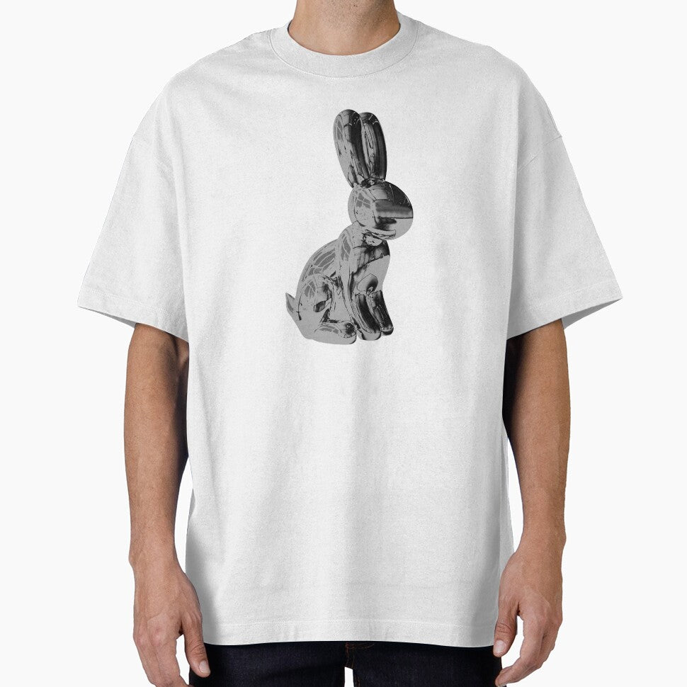 Chrome Bunny Modern Rabbit Illustration by PhokaPhokich
