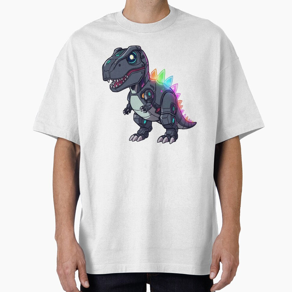 Cute Neon Robot Dinosaur Dinobot Design by CeliaZnx