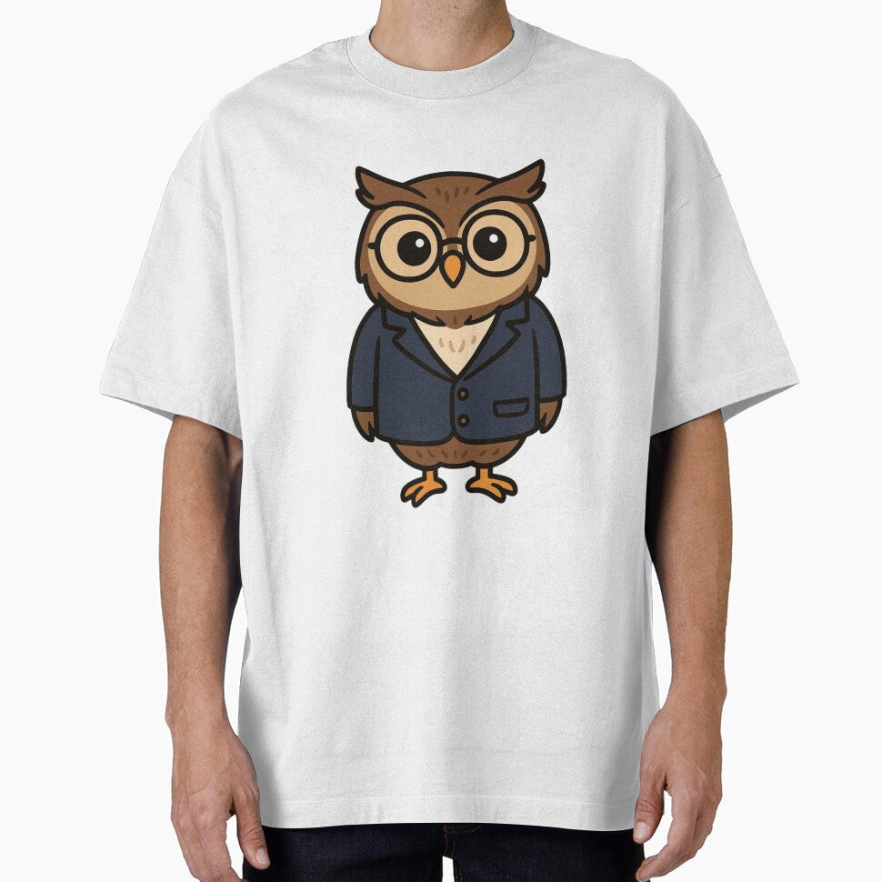 Wise Owl in Blazer and Glasses – Scholarly Cartoon Character by Confuzz1ed