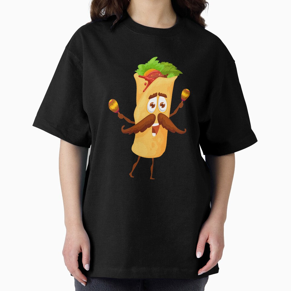 Funny Taco Character With Mustache by RanoStore