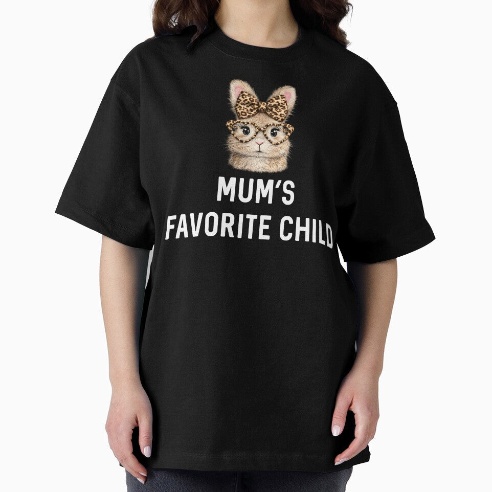 Mum's Favorite Child Rabbit Mother's Day UK Sassy Leopard Print Easter Bunny Gift Rabbits Lover Birthday by DogLover332