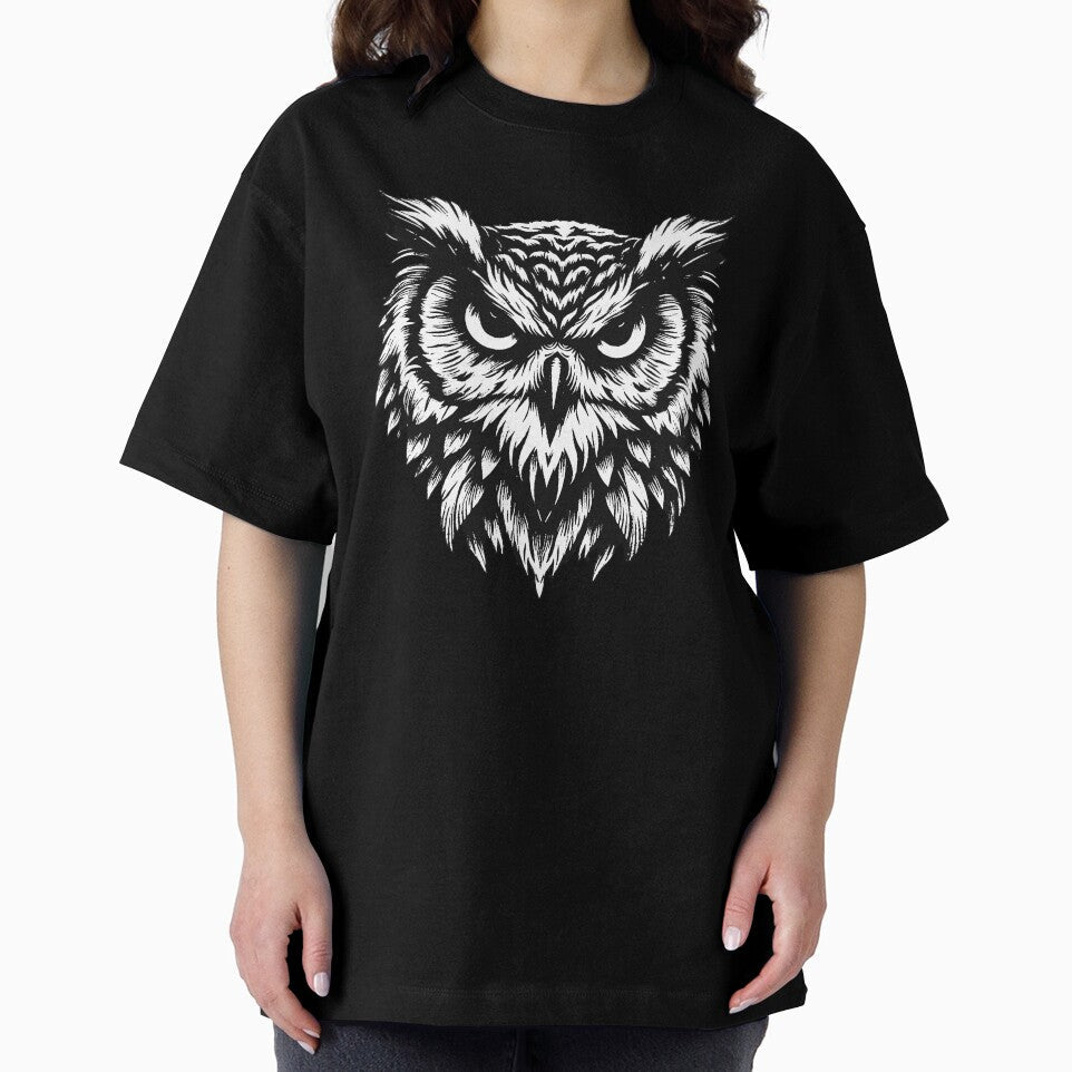 Dark Art Owl Bird Face Ghost Wild Night Life Animal Vintage by MORSPECTIVE