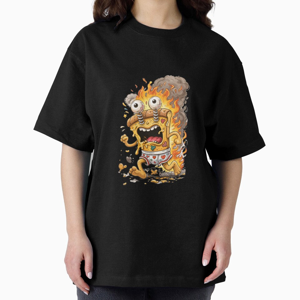 Unhinged Pizza Cartoon – Chaotic Ugly Food Character by Ivy-Triggs