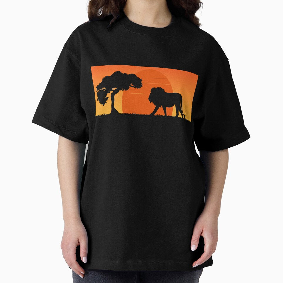 Lion Sunset Cute Vinatge Sunset With Trees Design For Lion Lovers by Thecitiesstore