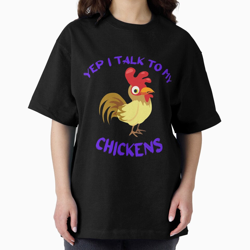 Yep I Talk To My Chickens funny gift for dad  T-Shirt by lhousshop