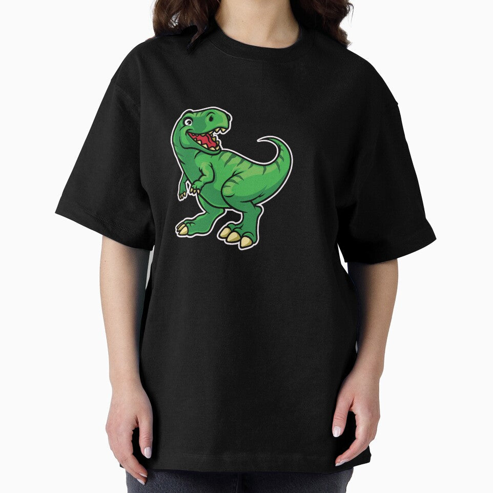 Cute Tyrannosaurus rex Happy Dinosaur by PosterpartyCo