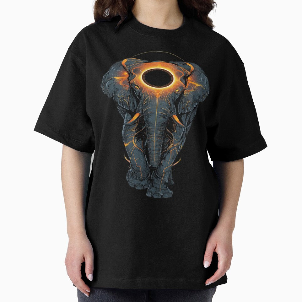 Cosmic Black Hole Elephant Psychedelic Art illustration by DailySparks
