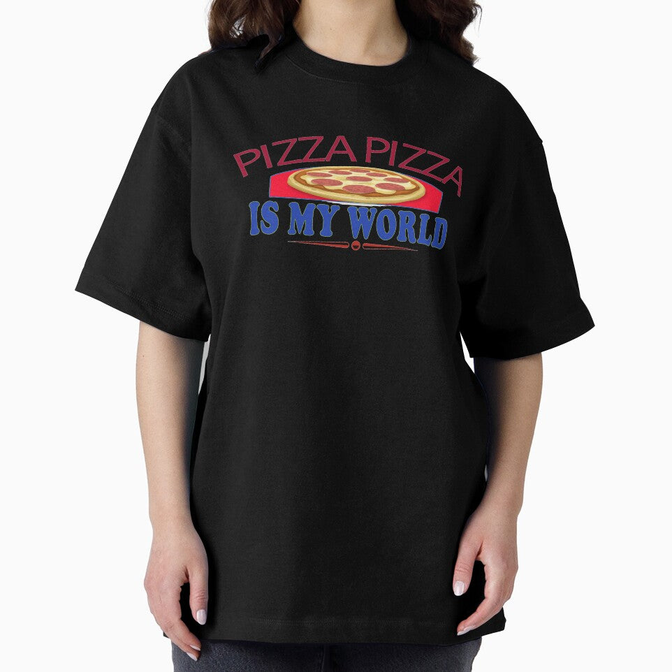 Funny Double Words Pizza Pizza Is My World Slogan by uta917