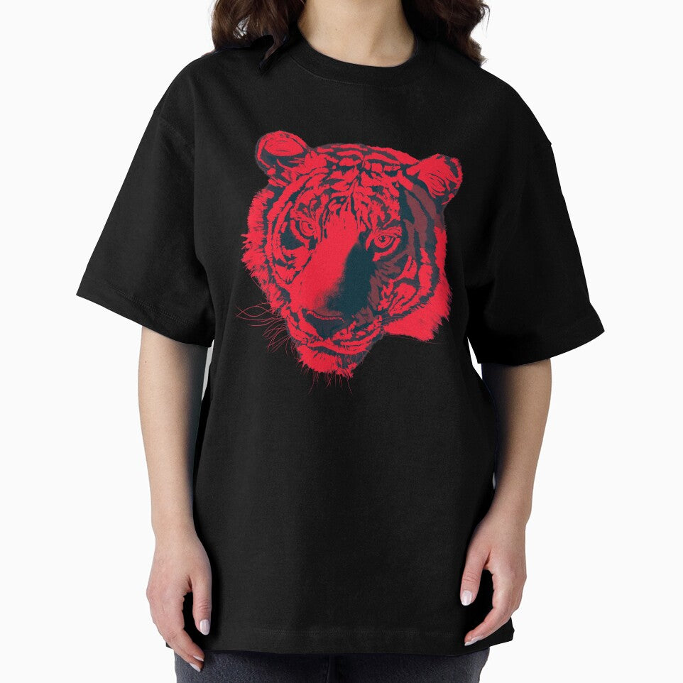 Tiger portrait (magenta red) by Isabelle-T
