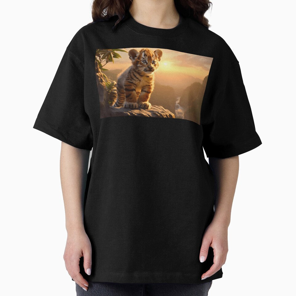 Cute and beautiful bengal tiger cub, wild cat baby predator animal in tropical savanna wildlife nature by NBSStore