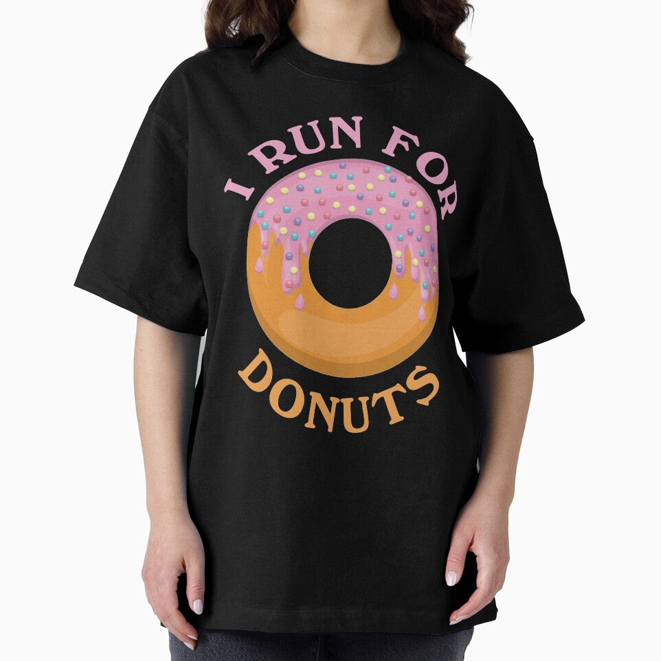 Funny Donut Tshirts - I Run For Donuts Shirt - Running Tee by chihai