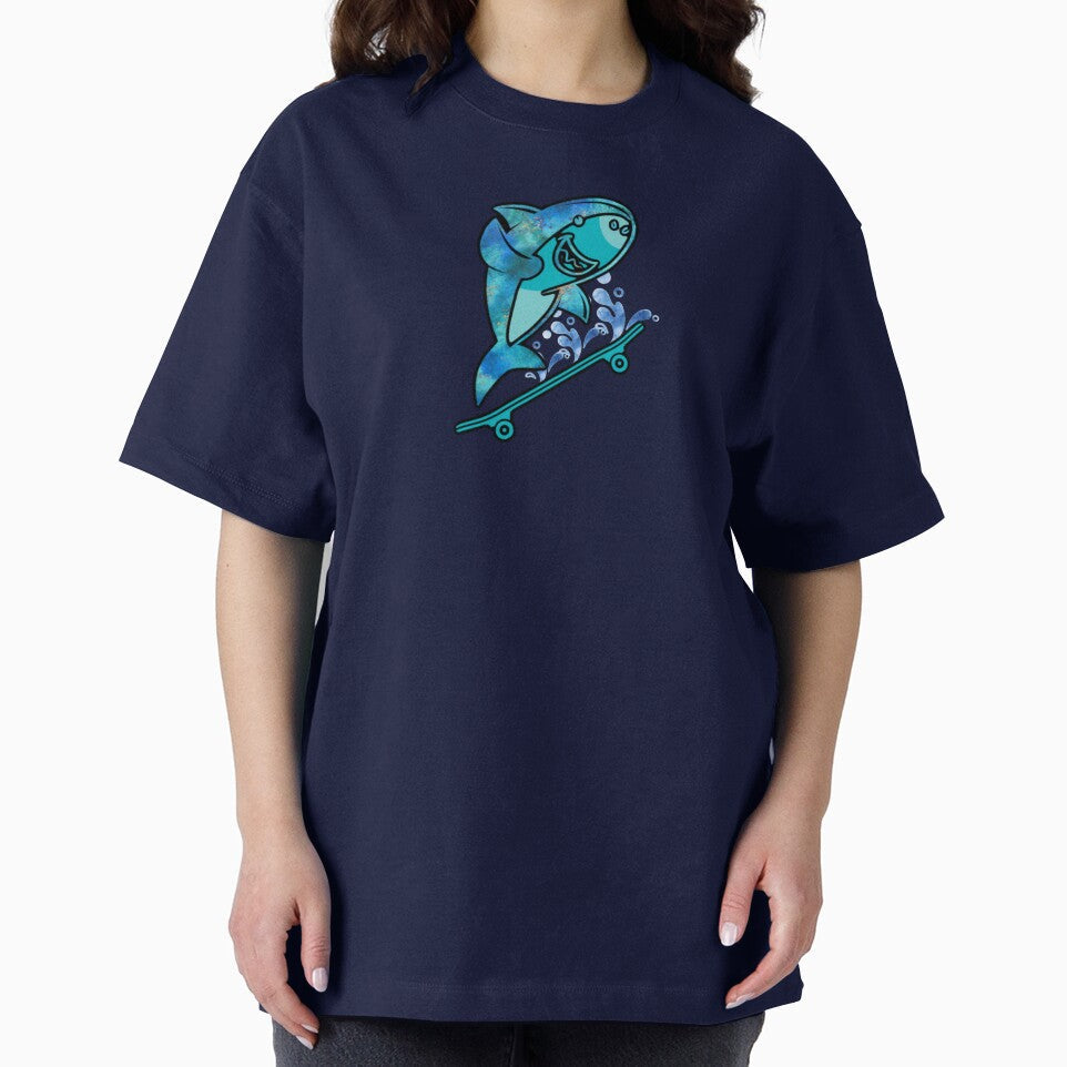 skateboarding shark by Julia Santos