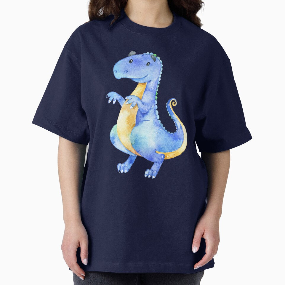 Blue Watercolor Dinosaur by madtoyman