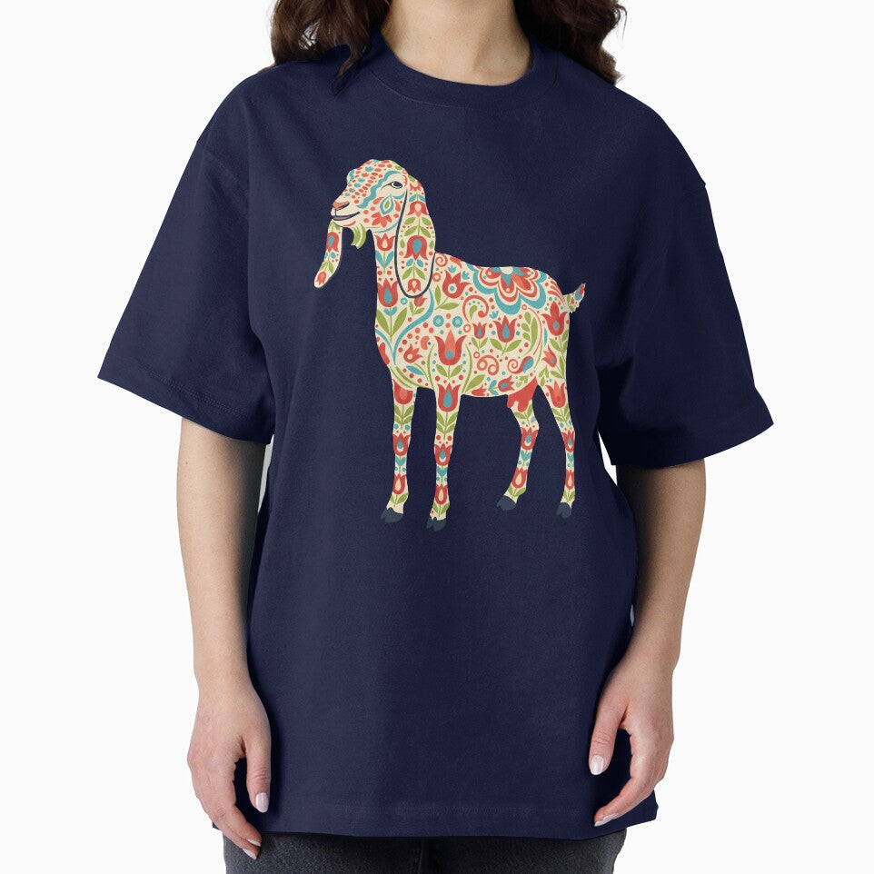 Anglo-Nubian Goat – Scandinavian Folk Art by heidiannemorris © by FOLK ART FUSION by heidiannemorris