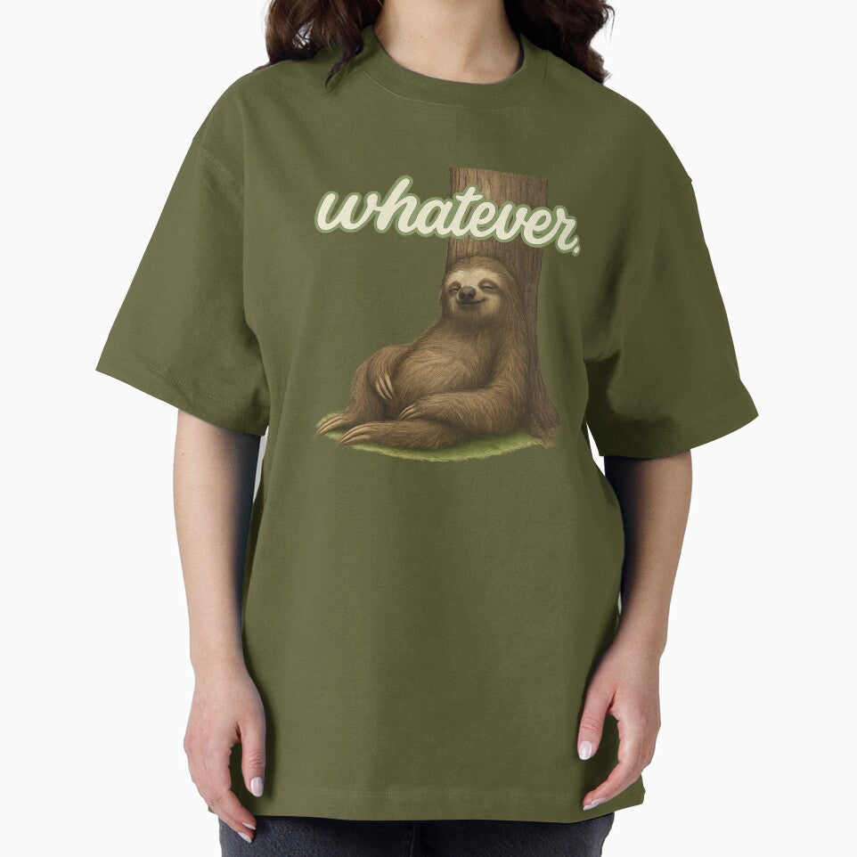 Sloth Whatever – Chill Sloth Relaxing Against Tree by Tender Flower Clothing