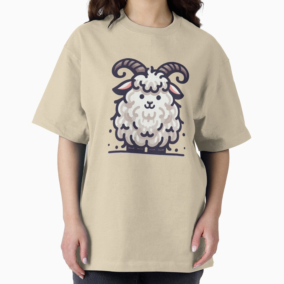 Adorable Cute Goat Cartoon Illustration Farm Animal Art by gkhanco