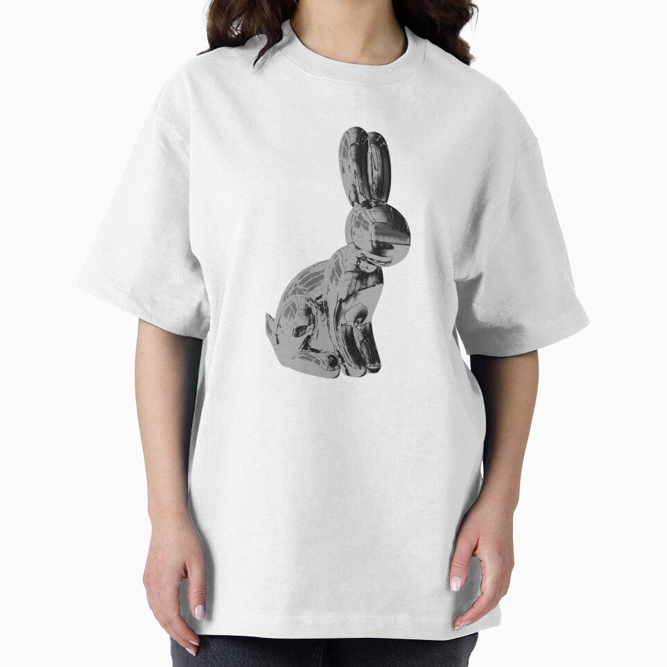Chrome Bunny Modern Rabbit Illustration by PhokaPhokich