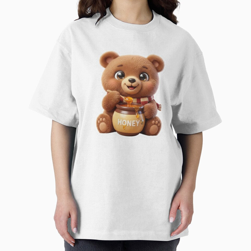 Cute Bear with Honey Kawaii 3D Sticker by MiniPrintMagic