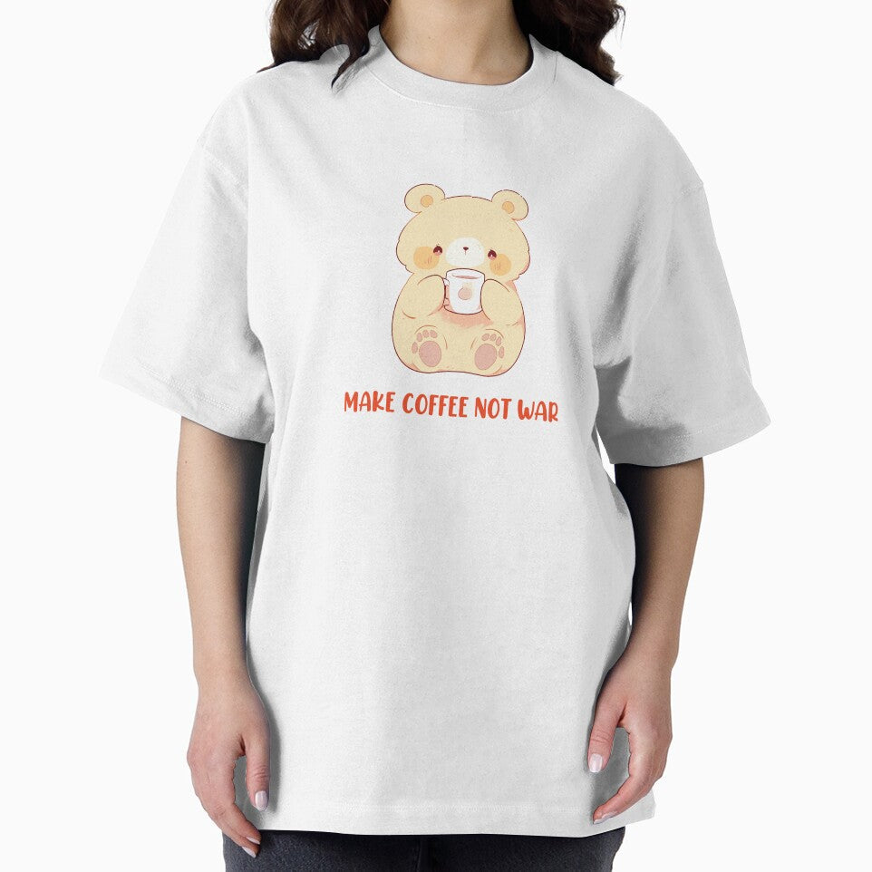 Make Coffee Not War Bear Drinking Coffee by aresmeris