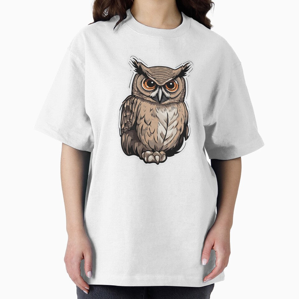 Cartoon Great Horned Owl by FamiliarPufferfish