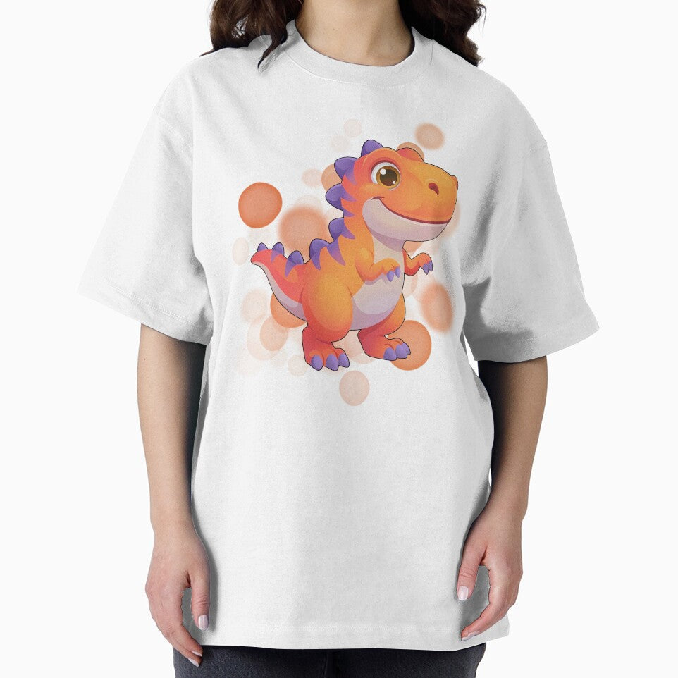Orange Dinosaur with Purple Details - Cute Illustration by iamKRUK