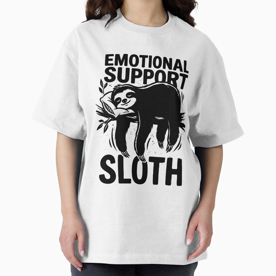 Funny Sloth design Emotional Support Sloth design, Cute Sloth Lover Gift Idea, Lazy Animal Humor Graphic Tee by AsturShop