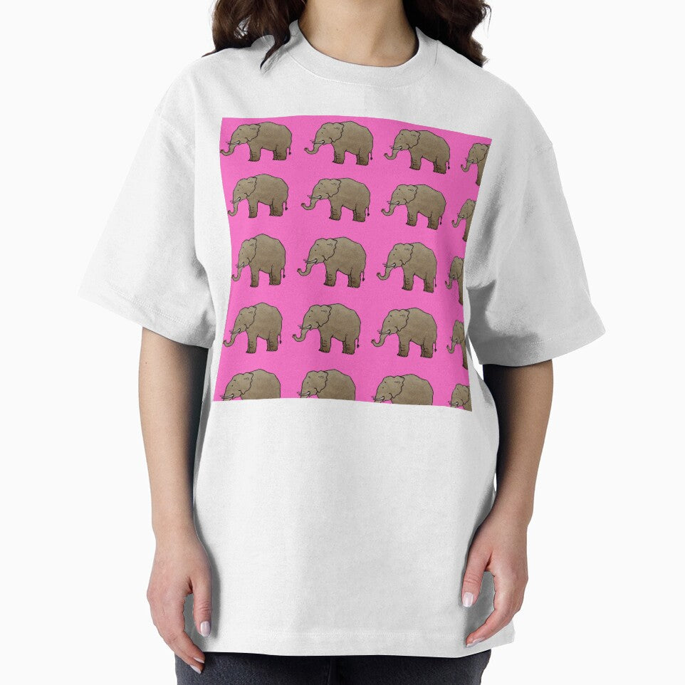 Elephant on pink background by happytraveller1