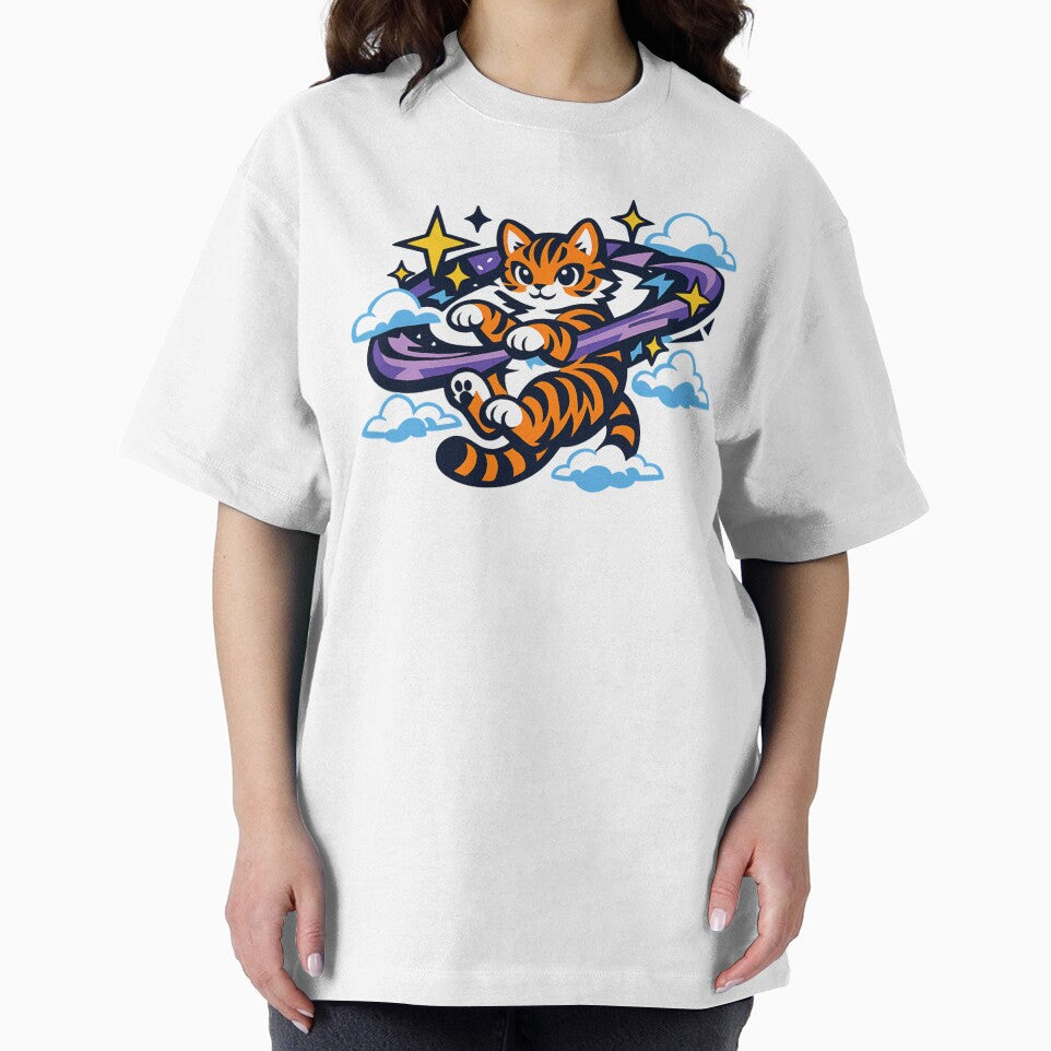Cute Cosmic Tiger Floating in Space by SidTastic